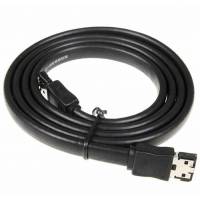Кабель интерфейсный eSATA, 1.8m (E-SATA-DATA-S-1.8M, black) ETG