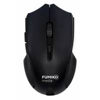 Мышь беспроводная FUMIKO FWM-02B (optical, 2400dpi, 2xAAA, black)