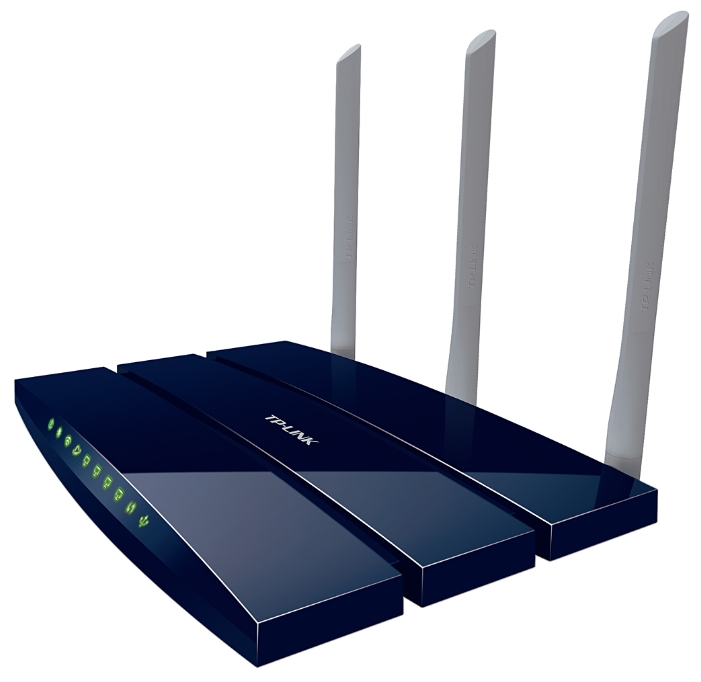 Роутер TP-LINK TL-WR1045ND (450Mbps, 2.4GHz, 4-ports, 1000Mbps, 3 съёмные антенны 5dBi, USB, USB Printer/FTP Server, black)