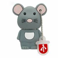 Флеш накопитель - Брелок USB 2.0 32Gb (серая мышка)