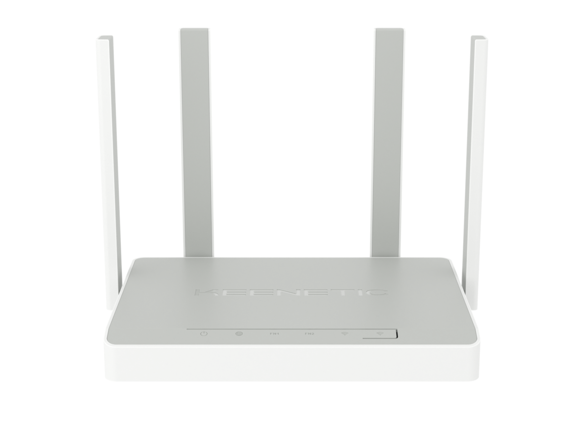 Роутер Keenetic Giga SE (KN-2410) (ADSL2+, 400/867Mbps, 2.4/5GHz, 4 port, 1000Mbps, 4 внешние несъёмные антенны 5dBi, порт SFP, 2*USB, USB Printer/FTP Server/3G/4G/LTE, grey-white)