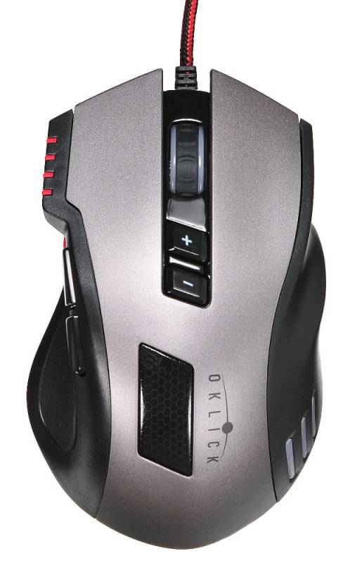 Мышь Oklick BEOWULF 805G V2 (USB, optical, 3200dpi, игровая, black-grey)