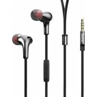 Наушники hoco M30 Glaring (затычки, для мобильных устройств, с микрофоном, 1.2m, metal gray)