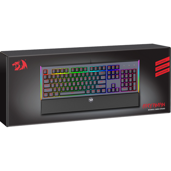 Клавиатура Redragon ARYAMAN (USB, механическая, RGB подсветка, влагоустойчивая, мультимедийная, игровая, black)