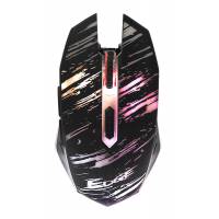 Мышь беспроводная QUMO Edge M17 (optical, 2400dpi, игровая, аккумулятор, динамическая подсветка, black)