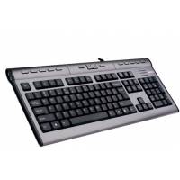Клавиатура A4Tech KL-7MU (PS/2, мультимедийная, USB порт, Audio разъёмы, grey-black)