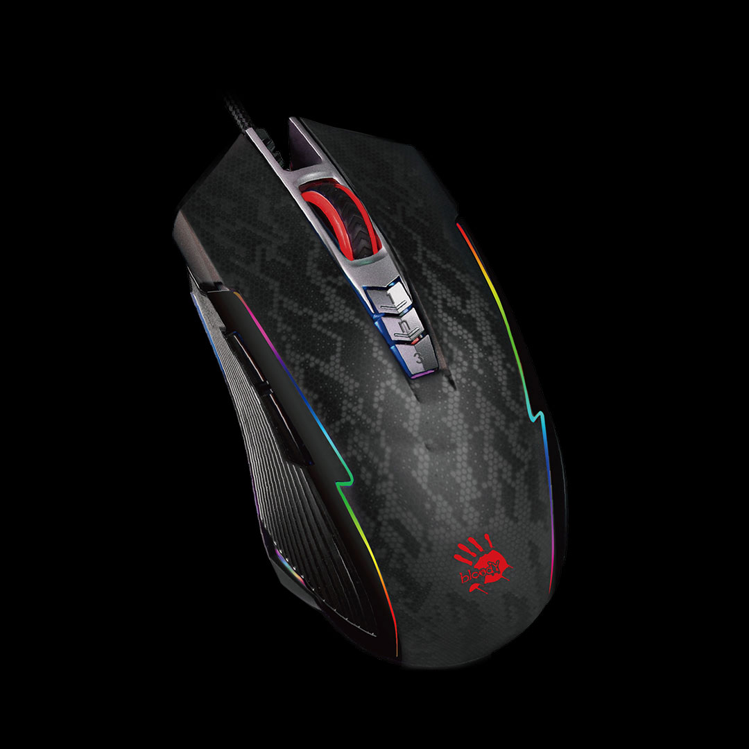 Мышь A4Tech Bloody P93s (USB, optical, 8000dpi, игровая, RGB подсветка, snake)