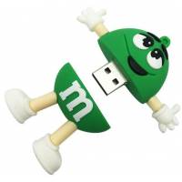 Флеш накопитель - Брелок USB 2.0 32Gb (M&M’s Зелёный)