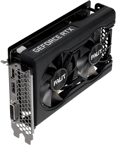 Видеокарта Palit GF RTX3050 DUAL OC V1 8Gb (NE63050S18P1-1070D, 128bit, GDDR6, HDMI+DVI+DP) RTL
