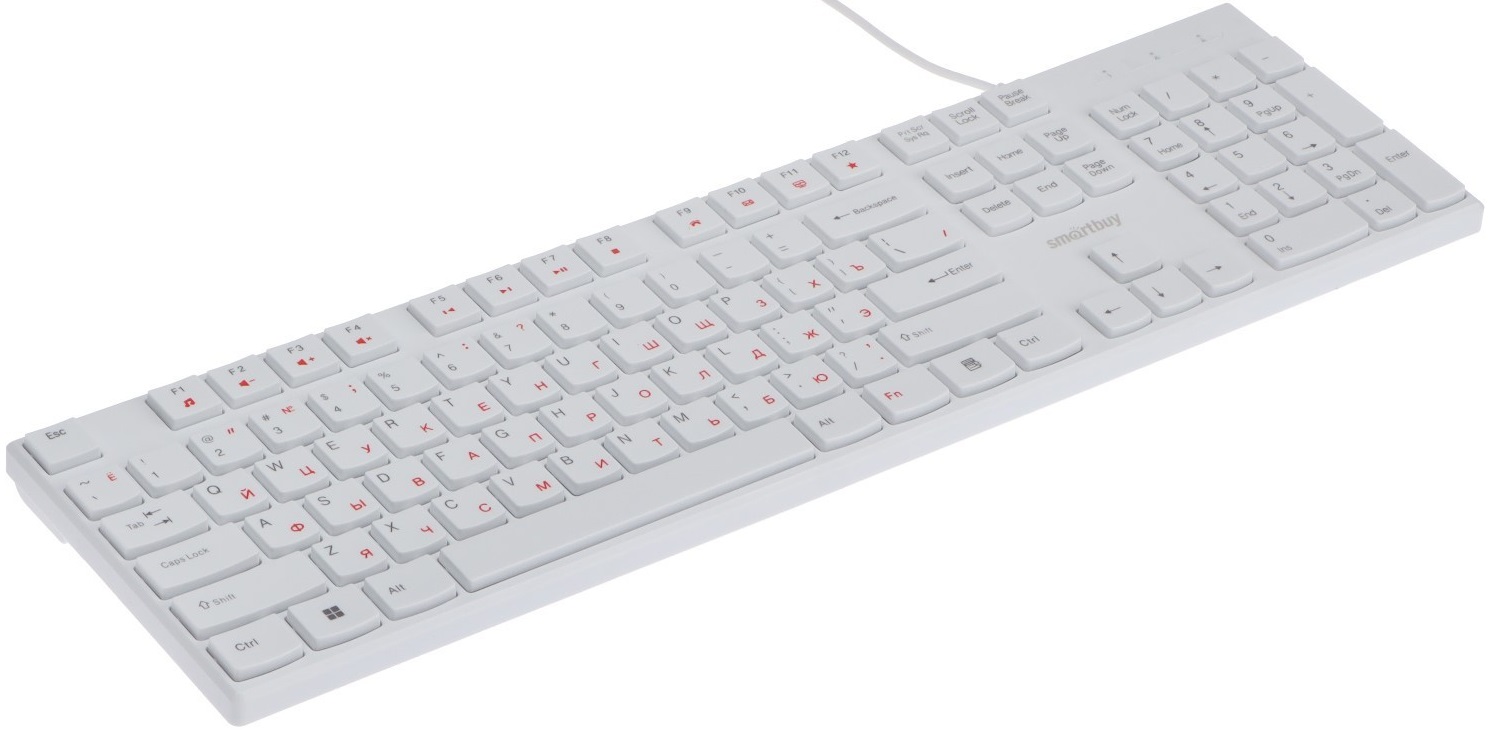 Клавиатура Smartbuy ONE (SBK-238U-W, USB, мультимедийная, white)
