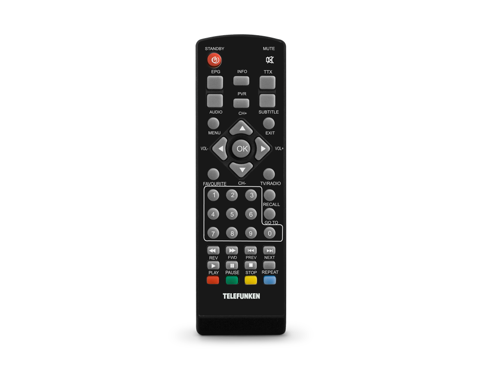 Тюнер для цифрового ТВ внешний / Медиа-проигрыватель Telefunken TF-DVBT210 (1080p, DVB-T/T2, HDMI, AVI, MKV, MP4, MP3, JPEG, Time Shift, запись на внешний носитель USB, black)