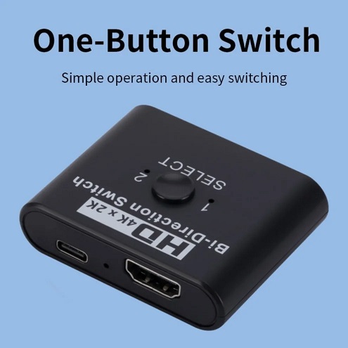 Переключатель HDMI - 2x HDMI (двунаправленный, black)