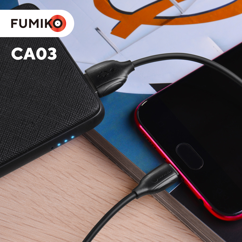 Кабель USB 2.0 Am - Type-C 1.0m (FCA03-06, 2.4A, быстрая зарядка, black) FUMIKO