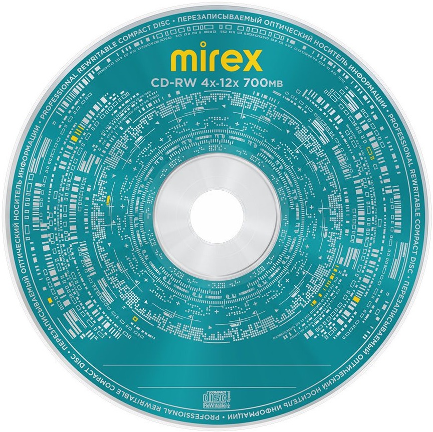 Диск CD-RW Mirex (700Mb, 12x, 1шт., конверт)