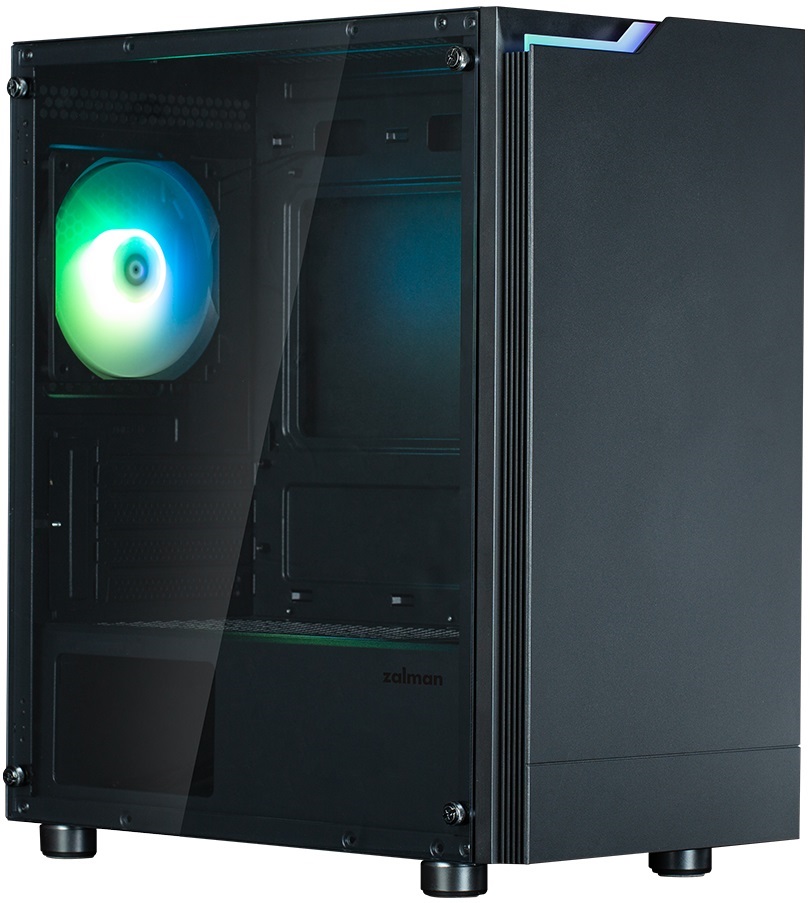 Корпус ZALMAN T4 PLUS (без БП, mATX, USB3.0, 1x ARGB Fan, black)