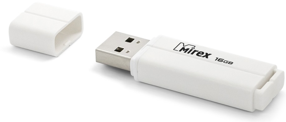 Флеш накопитель USB 2.0 16Gb Mirex Line (white)