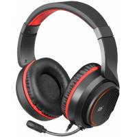 Наушники Defender Apex (полноразмерные закрытые, c микрофоном, регулятор, игровые, 1.8m, подсветка, промо-код "Crossout", black-red)