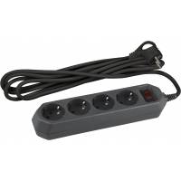 Сетевой фильтр ЭРА (USF-M-4es-1.5m-B, 4 розетки, 1.5 метра, 10A, black) OEM