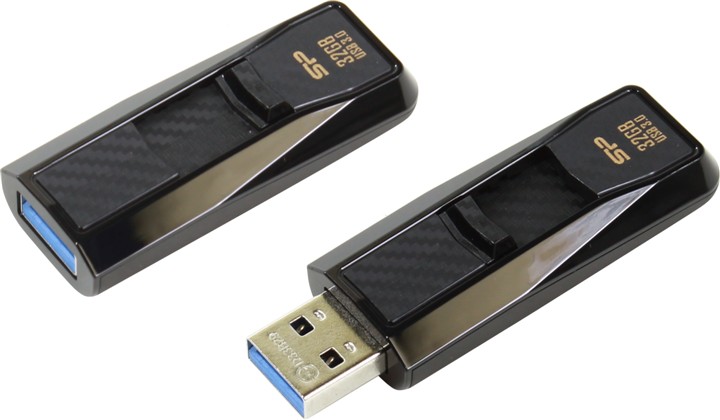 Флеш накопитель USB 3.0 32Gb Silicon Power Blaze B50 (SP032GBUF3B50V1K, 90Mb/s, black)