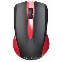 Мышь беспроводная Oklick 485MW+ (optical, 1200dpi, 2xAAA, soft-touch, black-red)