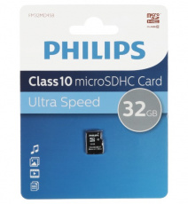 Карта памяти SDHCmicro Card 32Gb Philips (FM32MD45B/97, Class 10, UHS-I, 100MB/s, без адаптера)