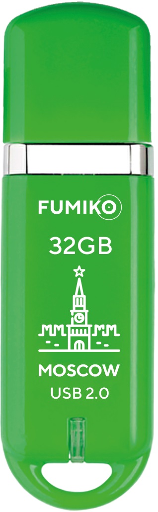 Флеш накопитель USB 2.0 32Gb FUMIKO MOSCOW (FMW-19, 30MB/s, green)