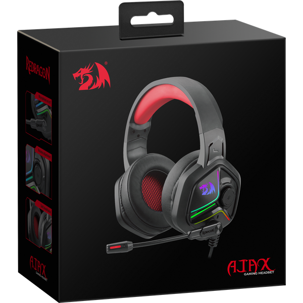 Наушники Redragon AJAX (полноразмерные закрытые, c микрофоном, игровые, 2m, black)