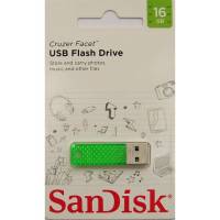 Флеш накопитель USB 2.0 16Gb SanDisk CZ55 Cruzer Facet, Electric Green