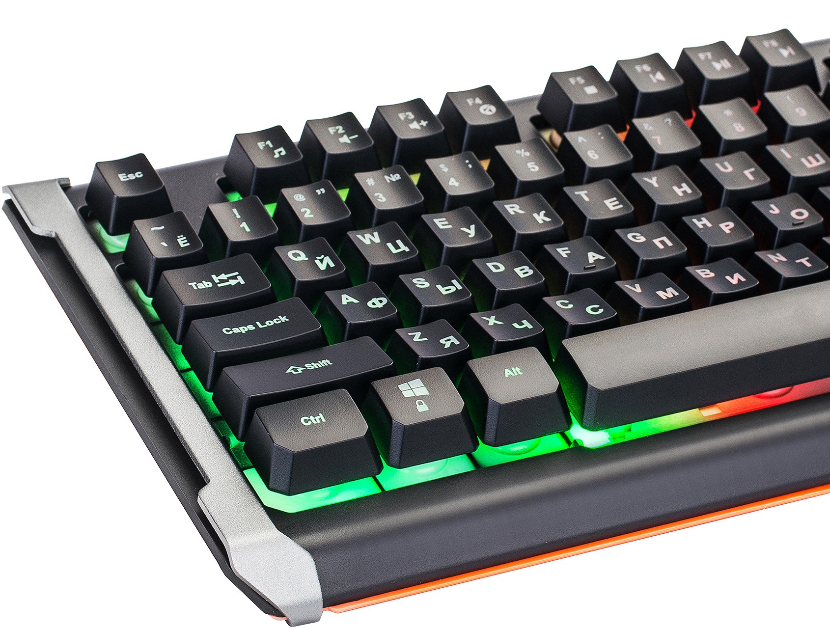 Клавиатура Oklick 717G BLACK DEATH (USB, игровая, регулируемая подсветка, мультимедийная, black)