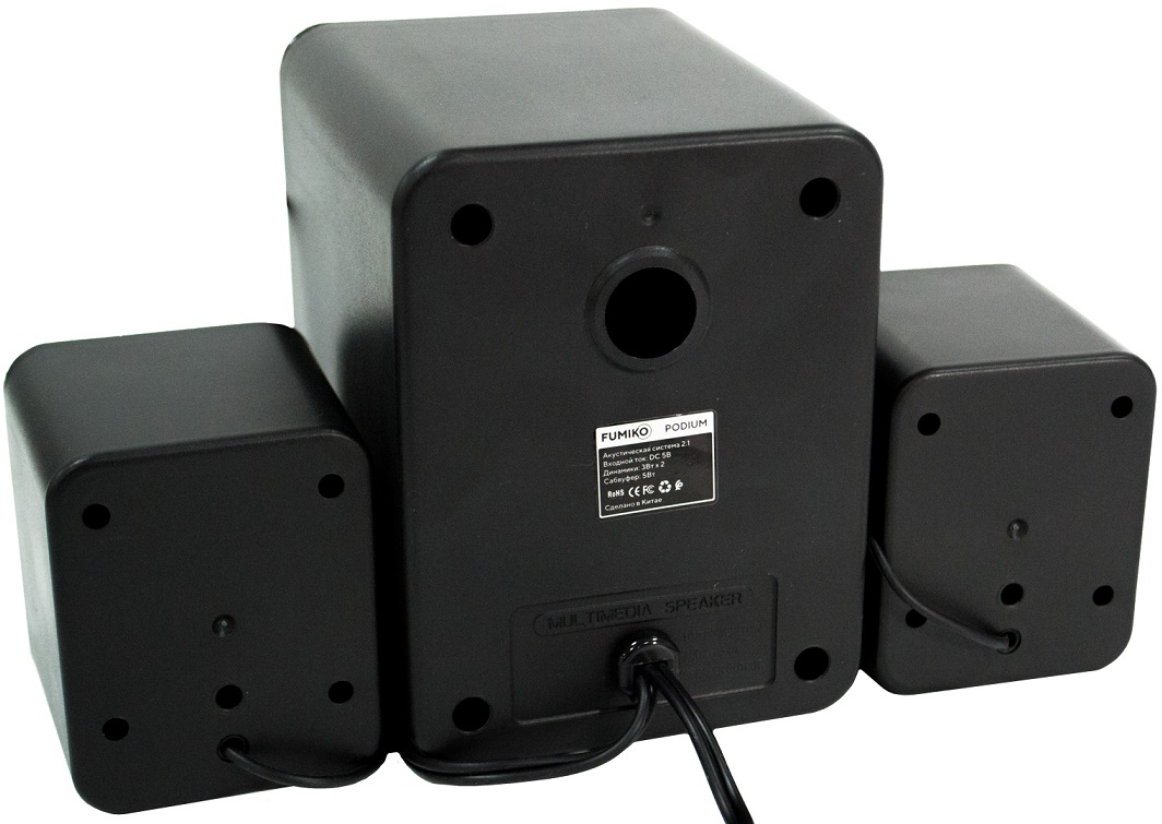 Колонки FUMIKO PODIUM (6W, USB, black)