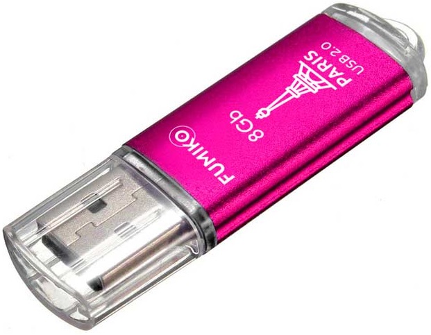 Флеш накопитель USB 2.0 8Gb FUMIKO PARIS (FPS-07, 30MB/s, pink)