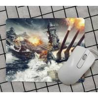 Коврик для мыши (World of Warships #2, тканевый на резиновой основе, игровой, black, 260x210x2mm)