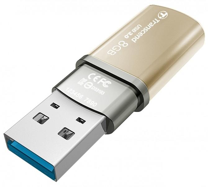 Флеш накопитель USB 3.0 8Gb Transcend JetFlash 820G (TS8GJF820G, 90Mb/s, gold)