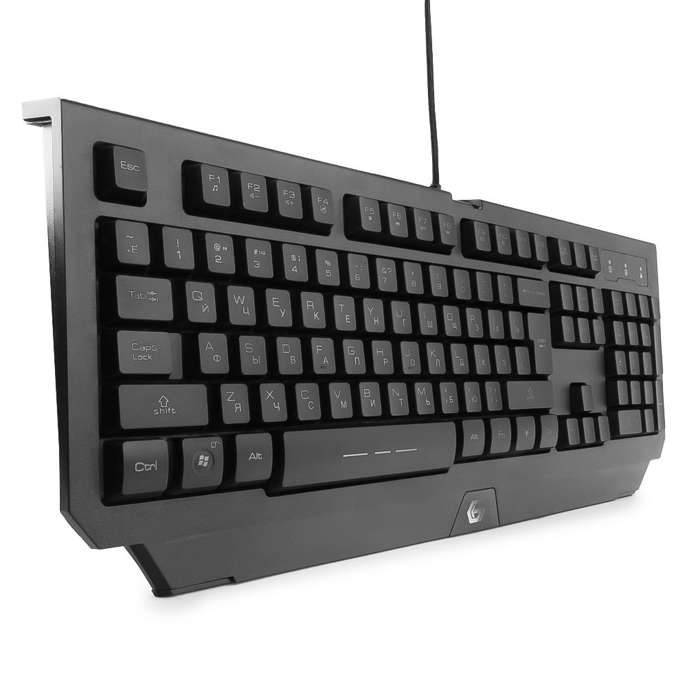 Клавиатура Gembird KB-G300L (USB, трехцветная подсветка, мультимедийная, black)