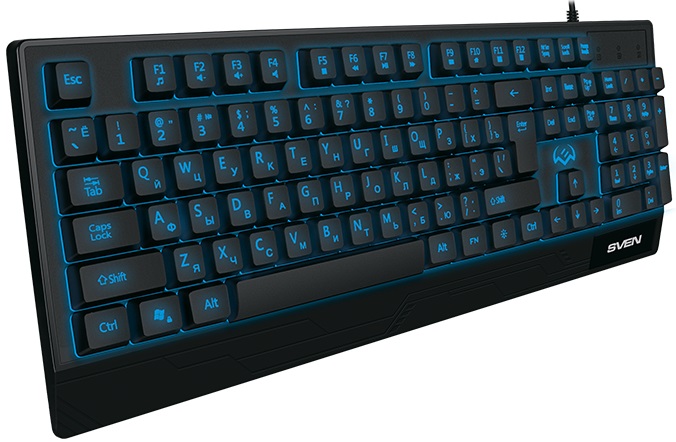 Клавиатура Sven KB-G8300 (USB, регулируемая подсветка, игровая, мультимедийная, black)