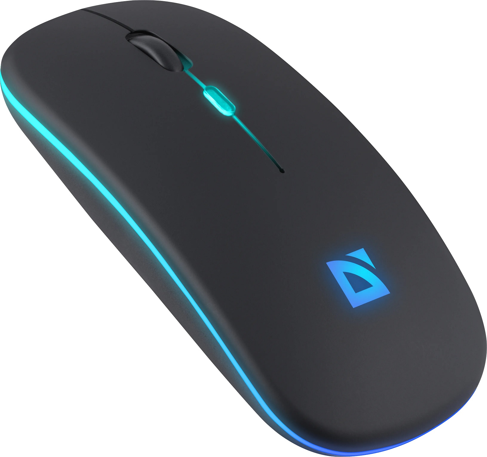 Мышь беспроводная Defender Touch MM-997 (Bluetooth5.2/2.4GHz, optical, 1600dpi, аккумулятор 500mAh, бесшумный клик, подсветка, soft-touch, black)