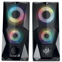 Колонки QUMO Blade (15W, USB, RGB подсветка, black)