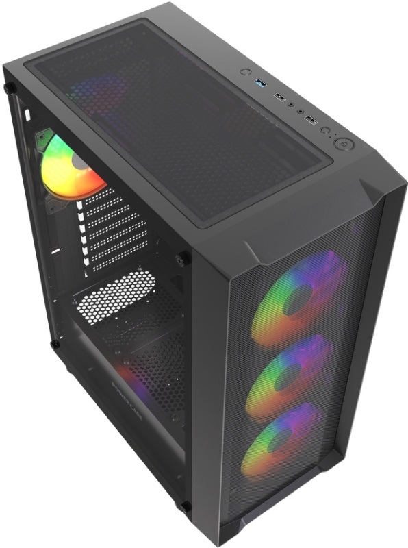 Корпус Powercase Mistral EA19 (CMAEA19-A4) (без БП, ATX, USB3.0, 4x ARGB Fan, black)