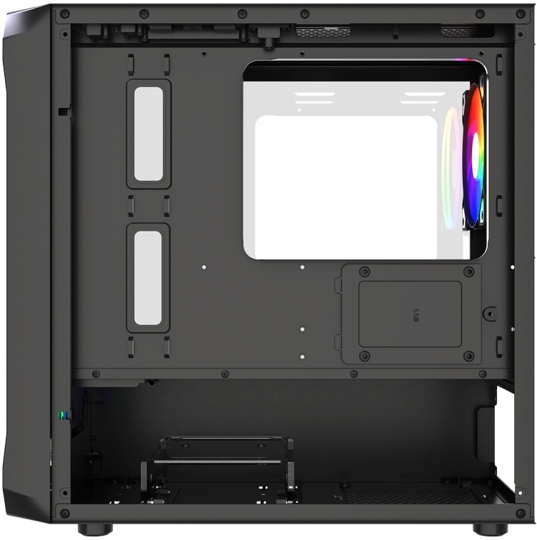 Корпус Powercase Mistral Micro A3B ARGB V2 (CMMAB-A3-V2) (без БП, mATX, USB3.0, 3x ARGB Fan, black)