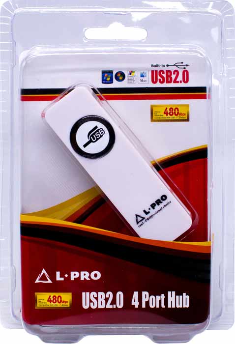 USB 2.0 HUB L-PRO #1136 (4 порта, white)
