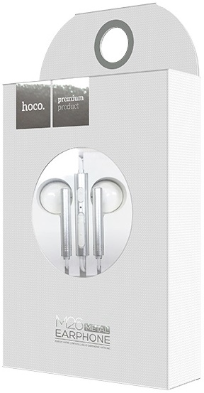 Наушники hoco M26 Zorum (вкладыши, для мобильных устройств, с микрофоном, 1.2m, white-gold)