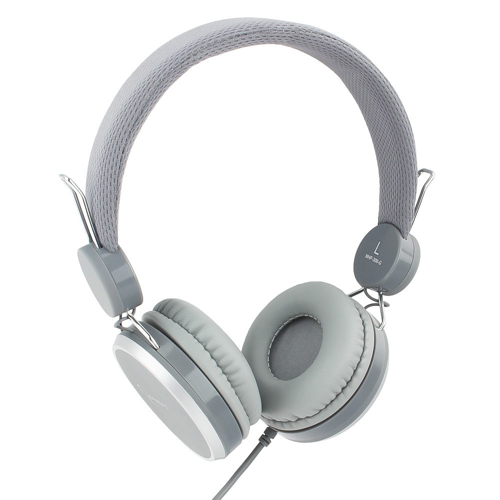 Наушники Gembird MHP-300-G (накладные закрытые, без микрофона, 1.5m, grey)