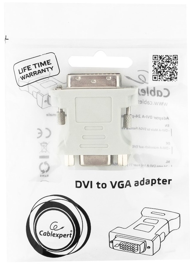 Переходник DVI-I -> VGA (A-DVI-VGA, white) Cablexpert