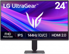 Монитор LG 23.8" 24G411A-B black (1920x1080, 144Hz, 1500:1, 178°/178°, 5ms (GTG), 250cd/m2, IPS, HDMI, DP, выход на наушники)
