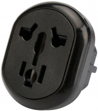 Переходник питания универсальный A-AC-UKEU-003B (16A, black) Cablexpert