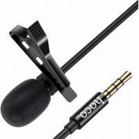 Микрофон hoco DI02 Desired (с прищепкой, 2m, black)