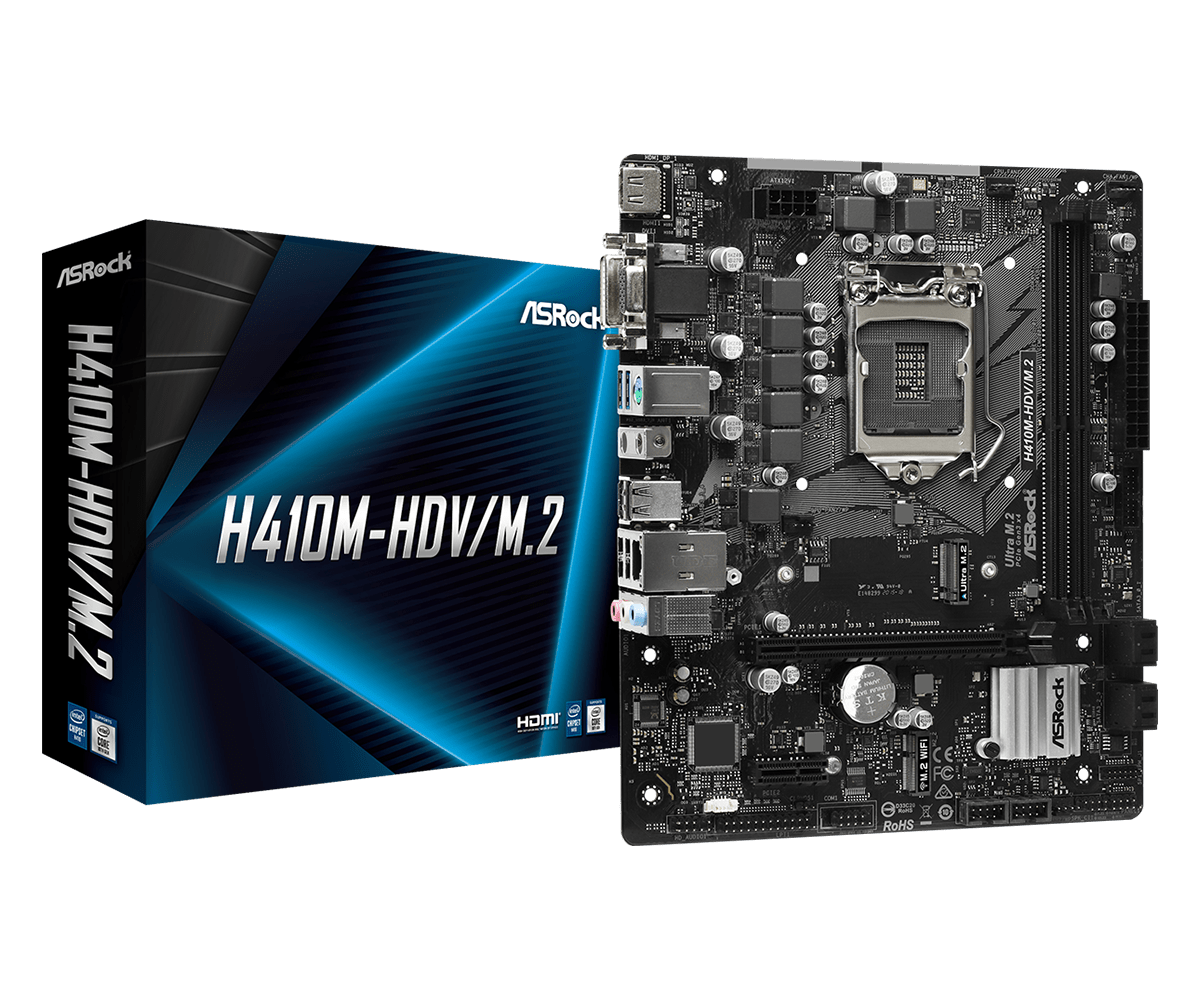 Материнская плата ASRock H410M-HDV/M.2 (s1200, mATX) RTL
