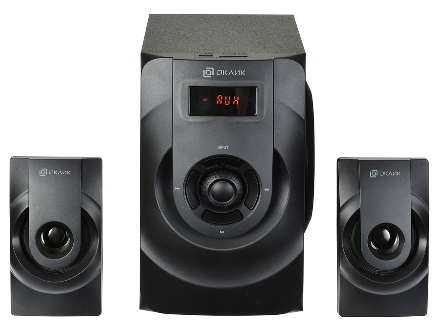Колонки Oklick OK-430 (23W, Bluetooth, ПДУ, AUX, FM, USB, SD, black)