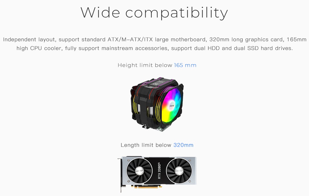 Корпус ALSEYE Auro 3.0 (без БП, ATX, USB3.0, без вентиляторов, black)