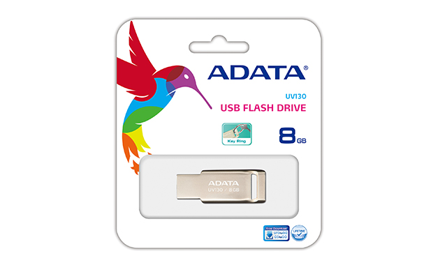 Флеш накопитель USB 2.0 8Gb ADATA UV130 (AUV130-8G-RGD, gold)